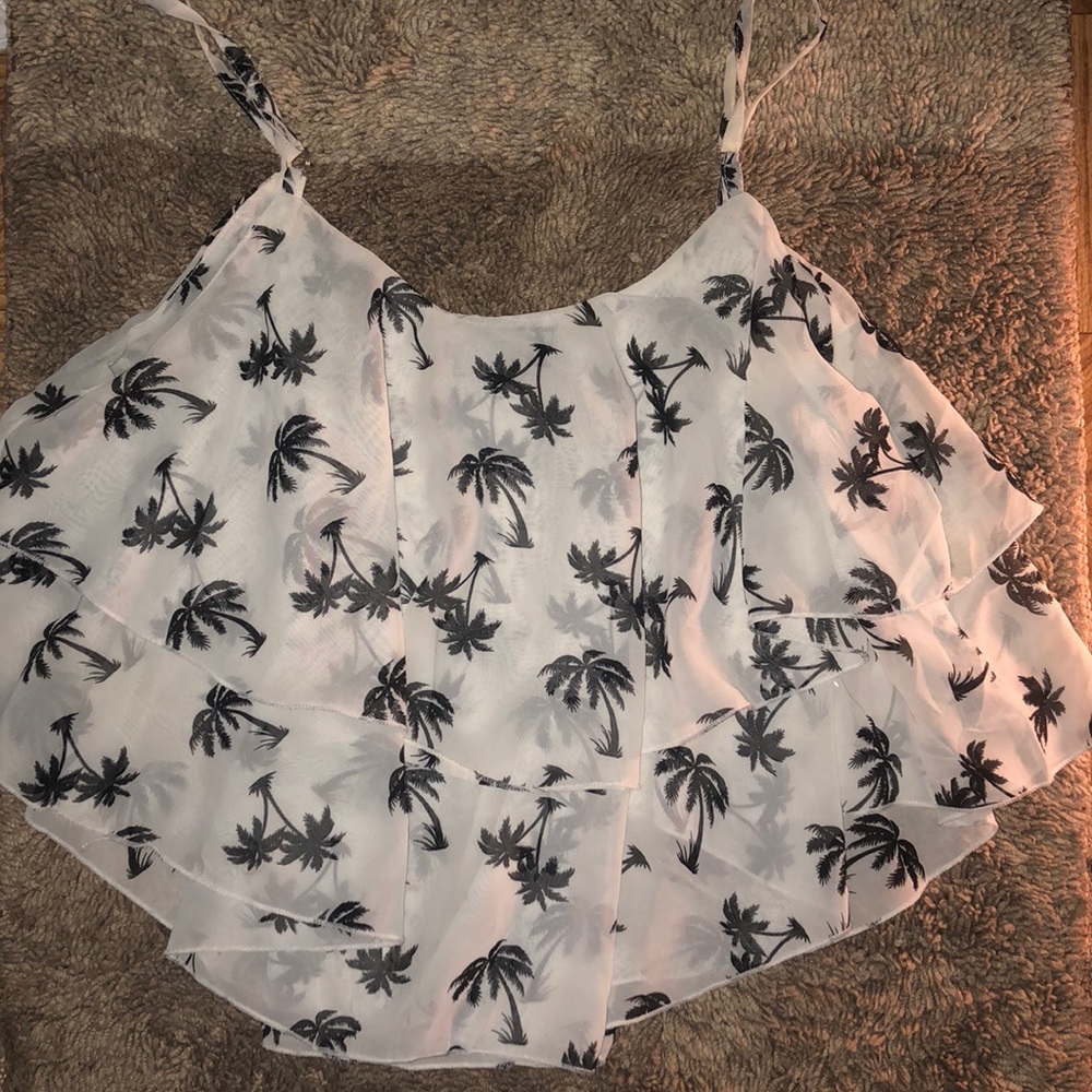 Palm Tree Print Top